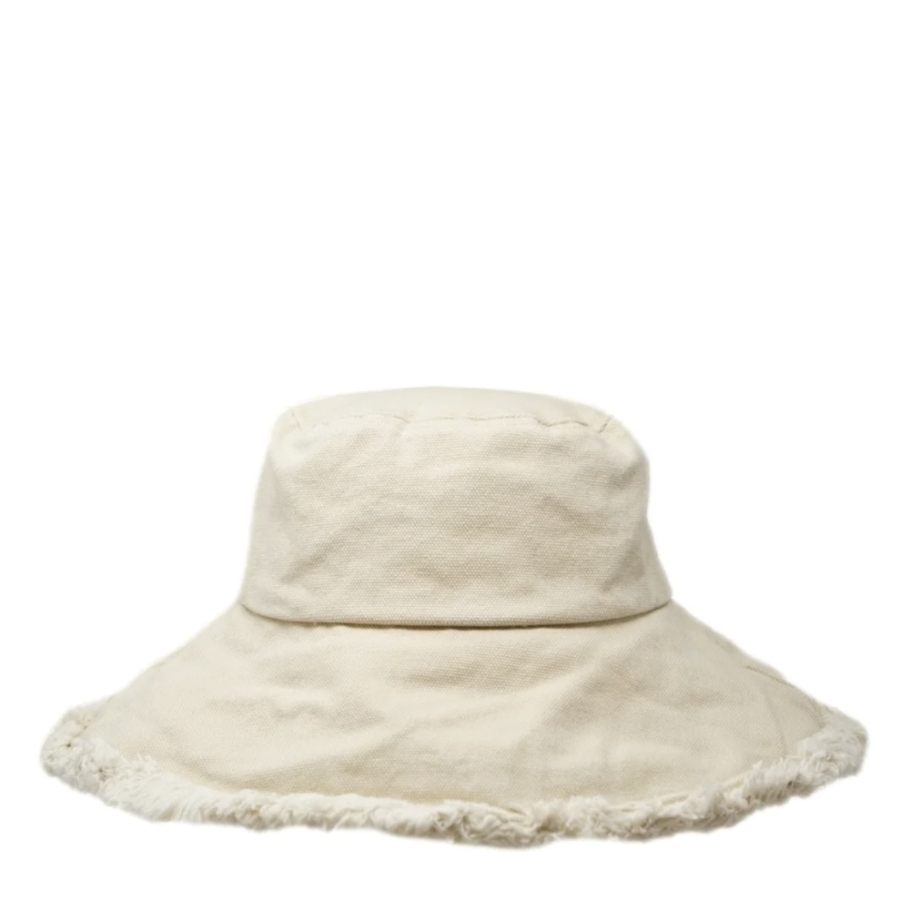 Olive & Pique Cream/Ivory Color Cotton Bucket Hat NWT